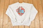 Vintage 1990s LA Refinery Job Loss Hours Crewneck Sweatshirt Men's L