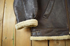 Vintage 1980s Authentic B3 Style Shearling Jacket Made In USA