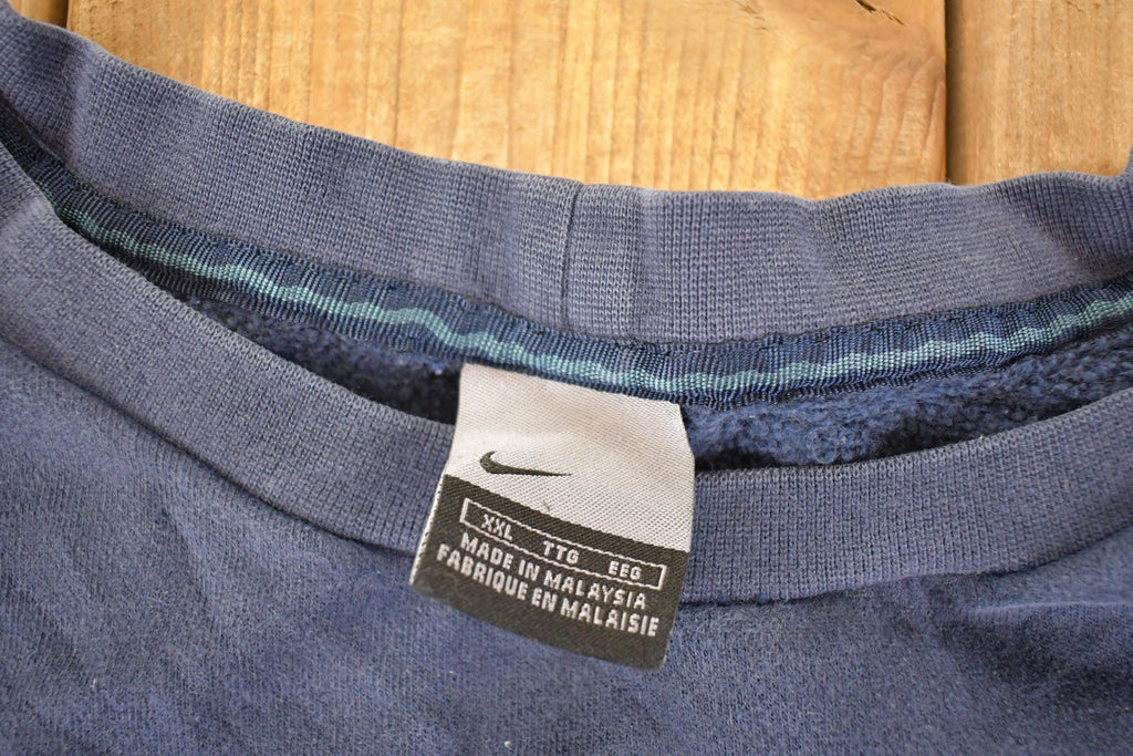 Vintage Y2K Nike Crewneck Sweatshirt, Swoosh Logo, Made in USA, XXL