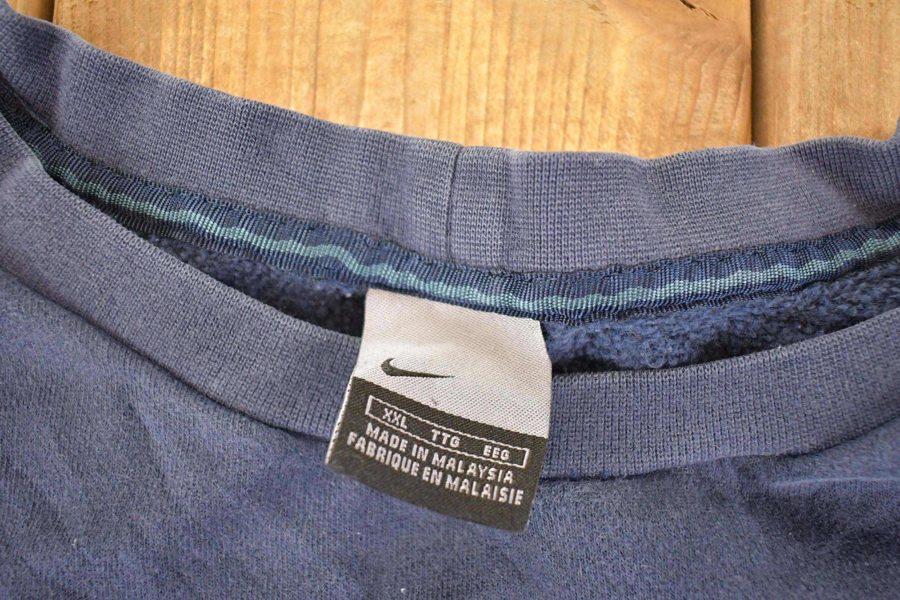 Vintage Y2K Nike Crewneck Sweatshirt, Swoosh Logo, Made in USA, XXL