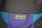 Vintage 1990s St Croix Quarter Zip Abstract Knit Sweater Men's L