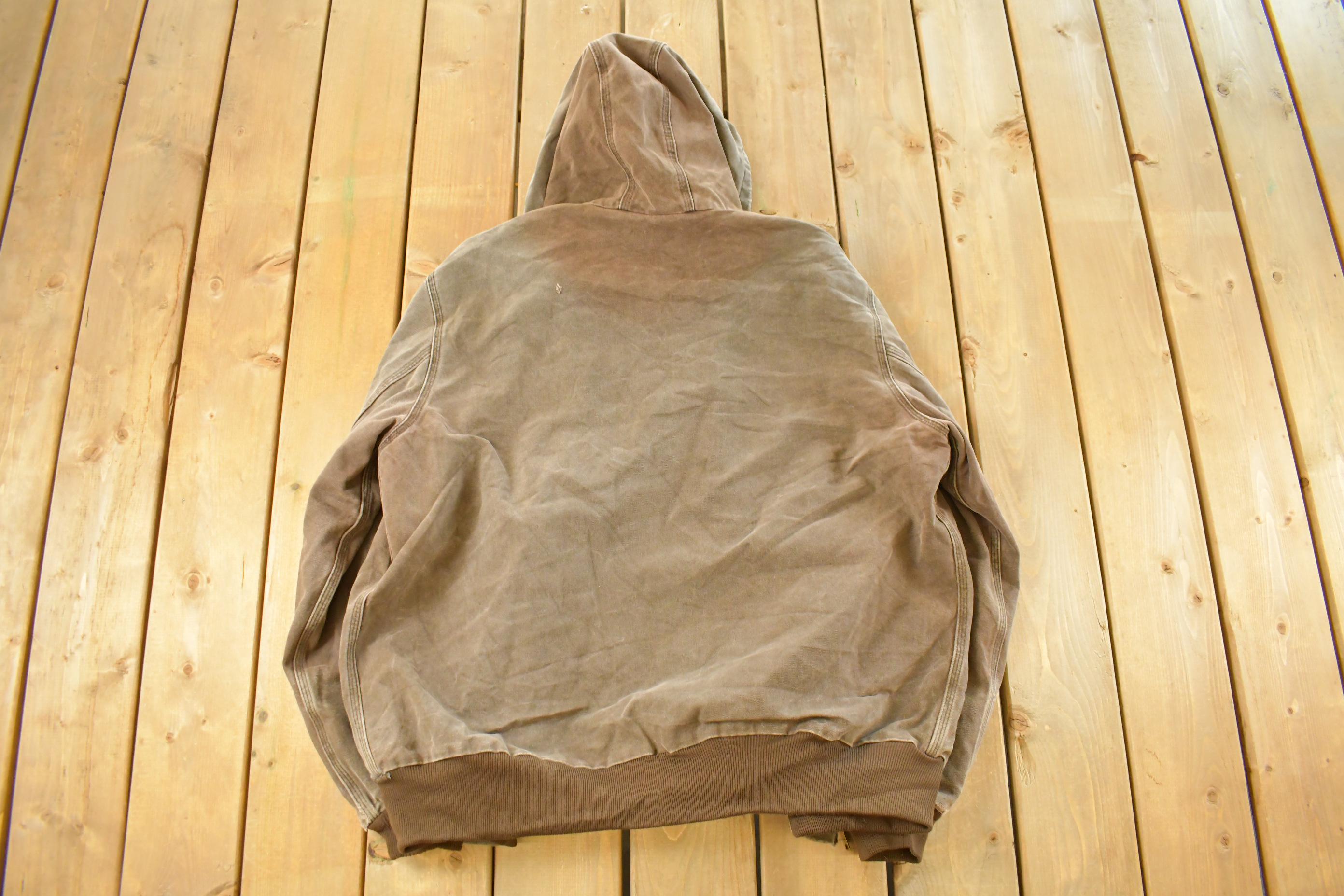 Vintage 1990s Carhartt Hooded Work Jacket Men's XL Tall