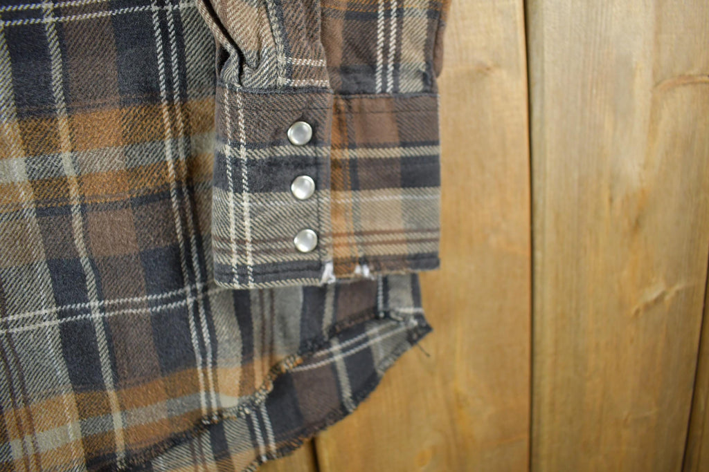 Vintage 1990s Wrangler Pearl Snap Western Shirt Men's Large