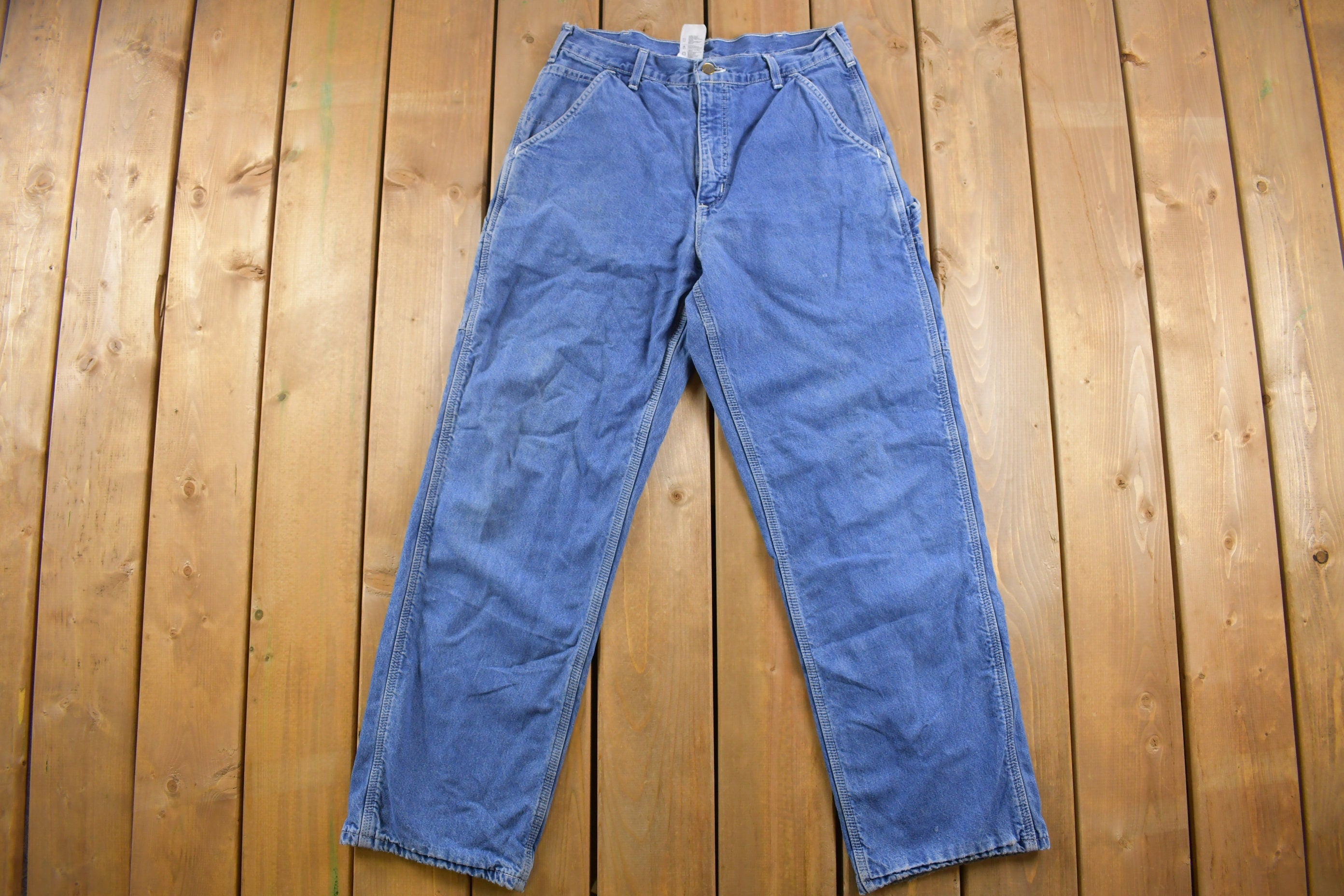 Vintage 1990s Carhartt Lined Carpenter Work Pants Size 31 x 31