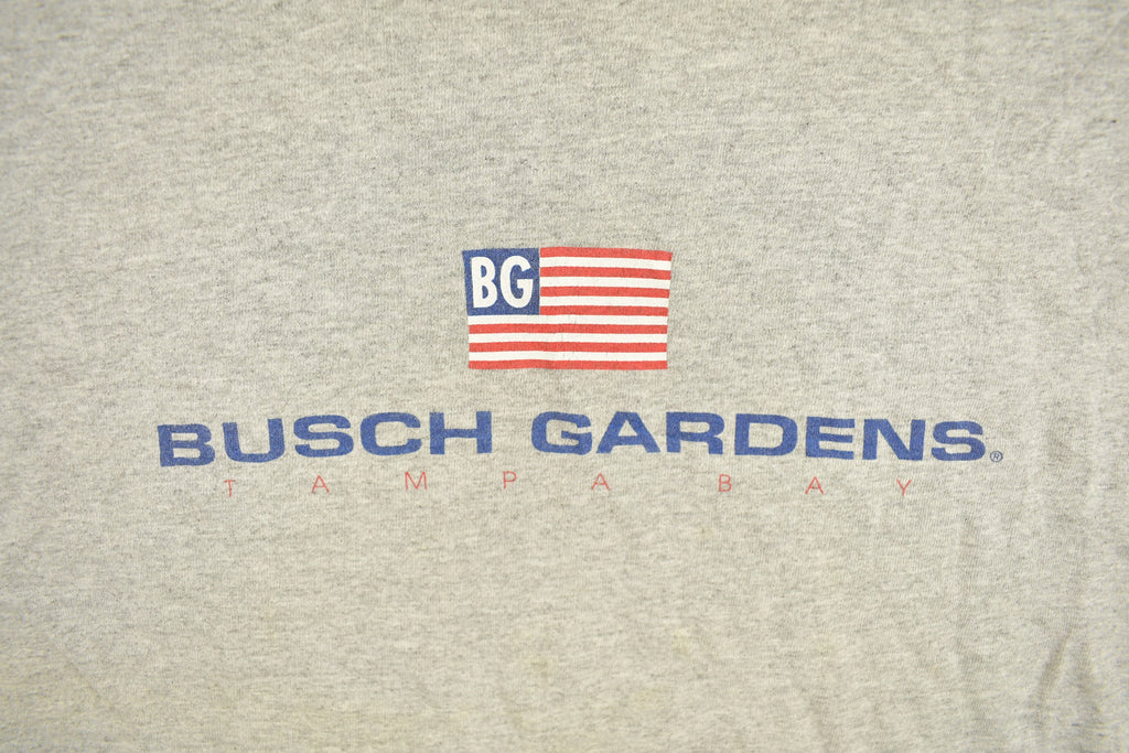 Vintage 1990s Busch Gardens Ringer Souvenir T Shirt Streetwear Made In USA