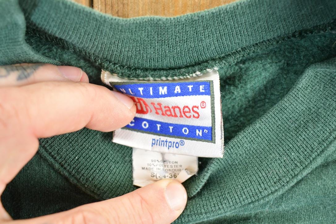 Vintage 1990s R Green Acres Cow Crewneck Sweatshirt Mens L
