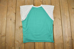 Vintage 1980's Wasaga Beach Mesh Sleeve Cut Off T Shirt