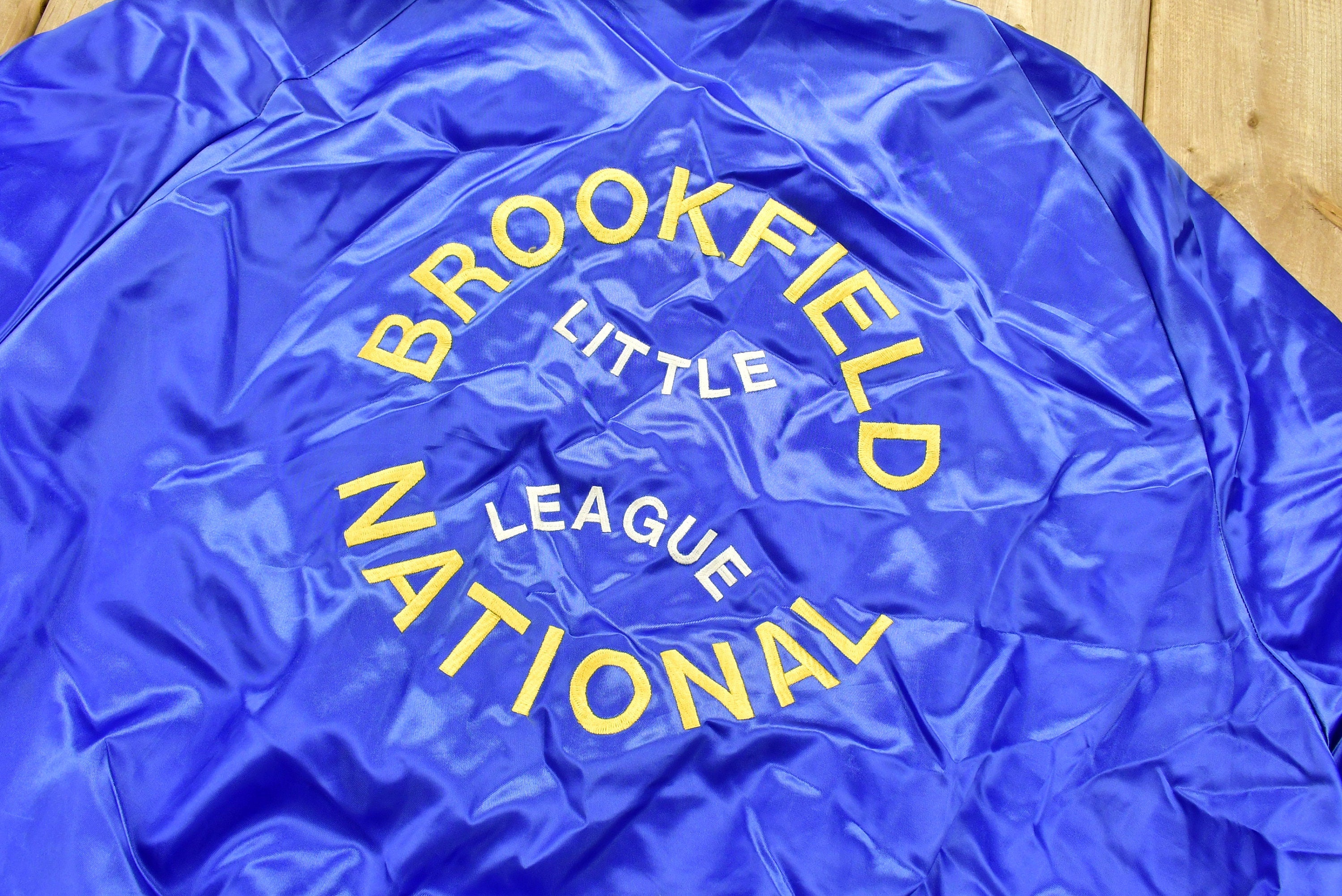 Vintage 1980s Brookfield National Little League Satin Jacket Jacket