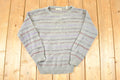Vintage 1970s Glynn Manson Loose Knit Striped Crewneck Sweater Mens S