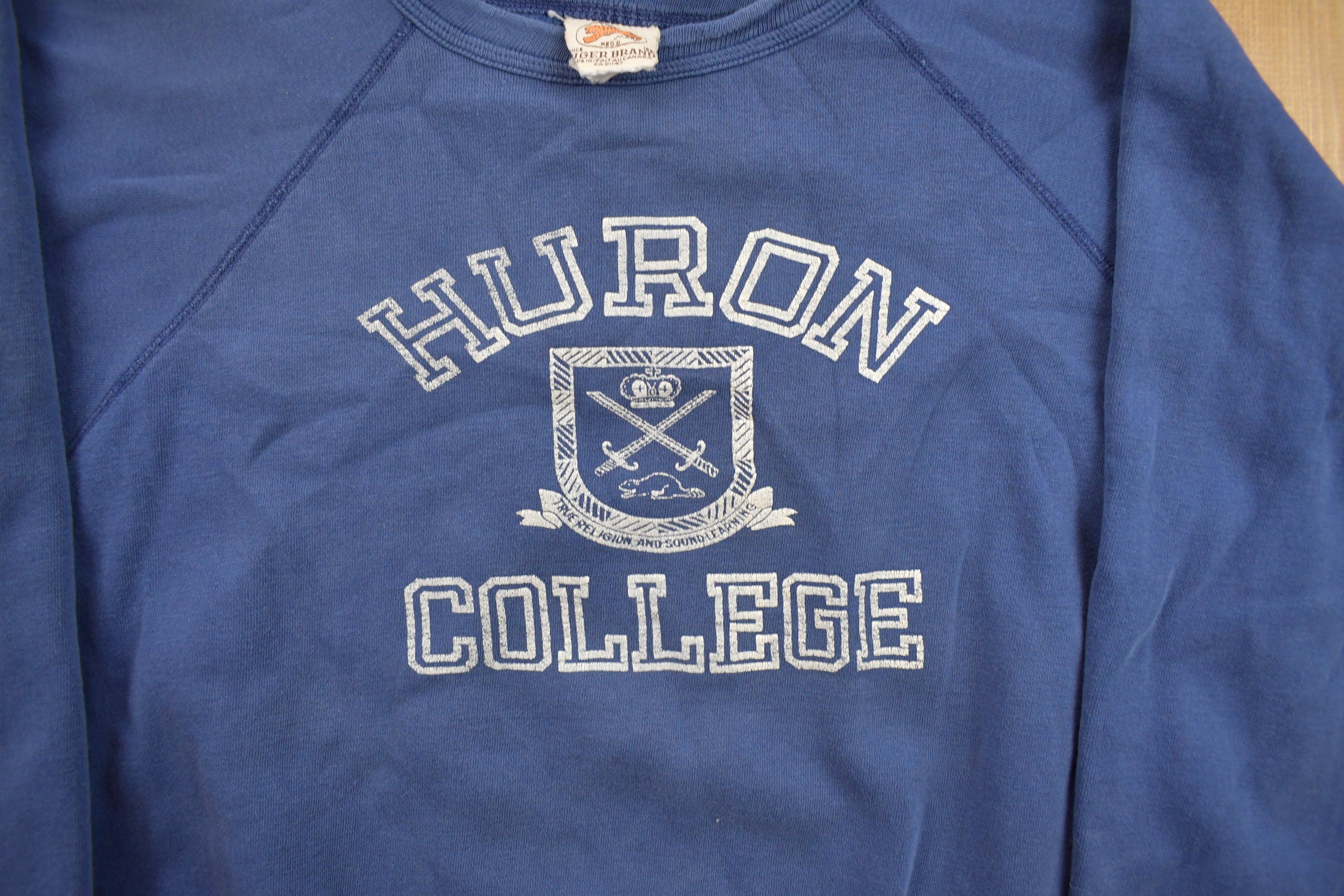 Vintage 1960s Huron College Collegiate Crewneck