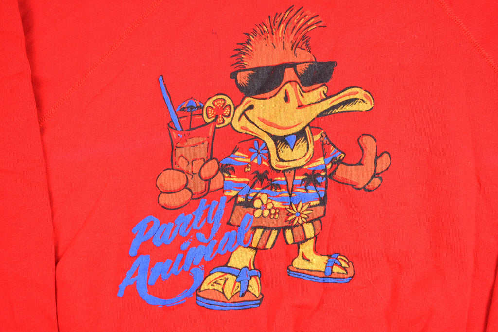 Vintage 1980s Party Animal Graphic Crewneck Sweatshirt