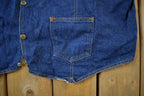 Vintage 1980s Saddle King Western Denim Vest Made In USA