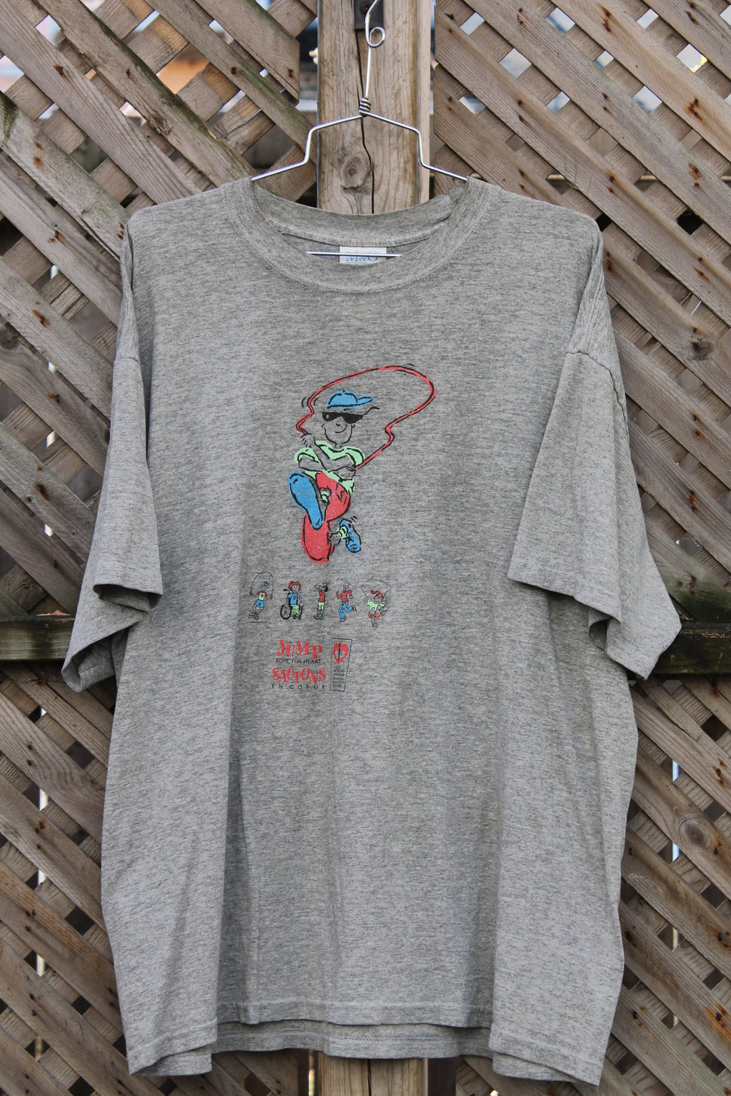 Vintage 1990s Jump Rope For Heart Graphic T Shirt