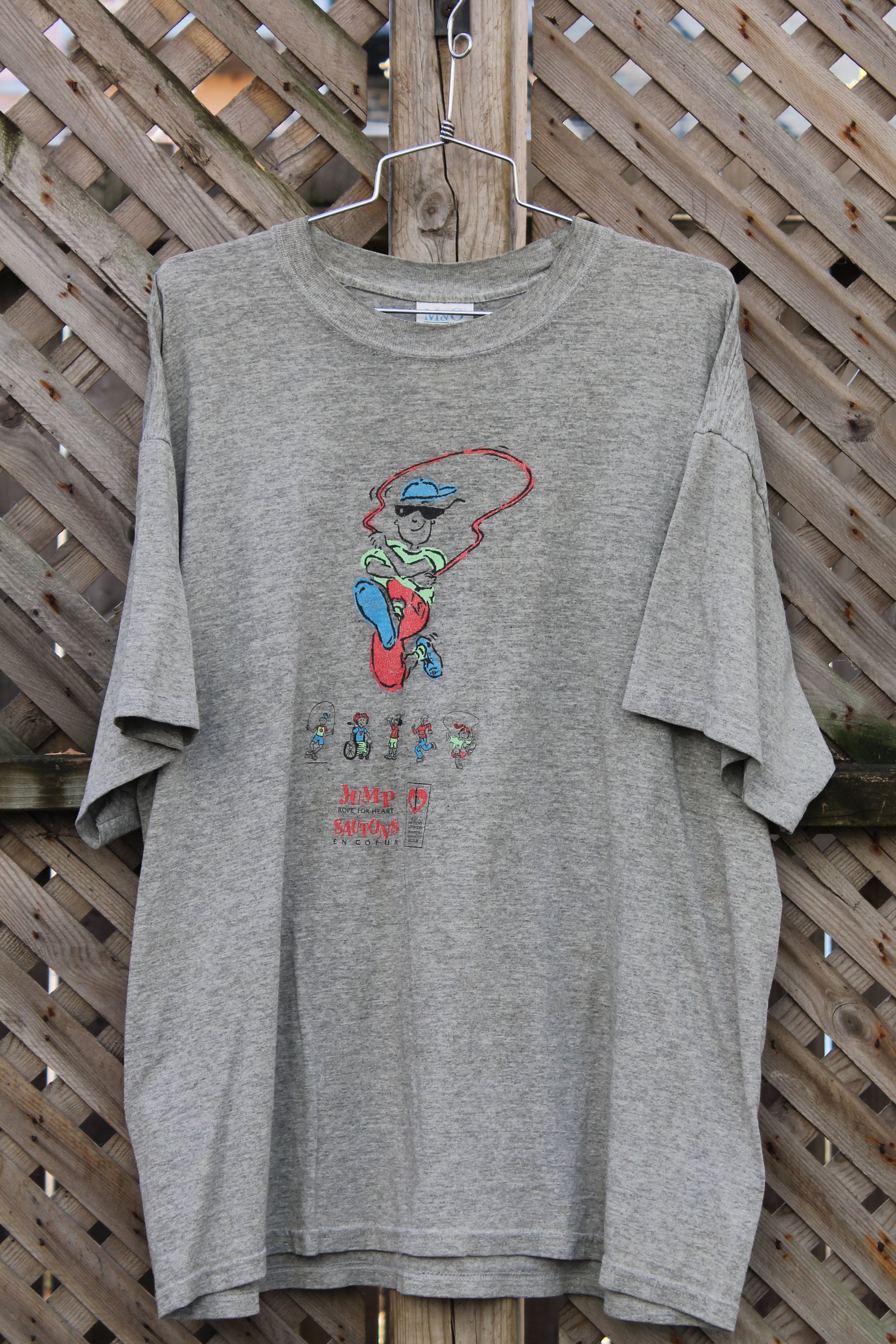 Vintage 1990s Jump Rope For Heart Graphic T Shirt