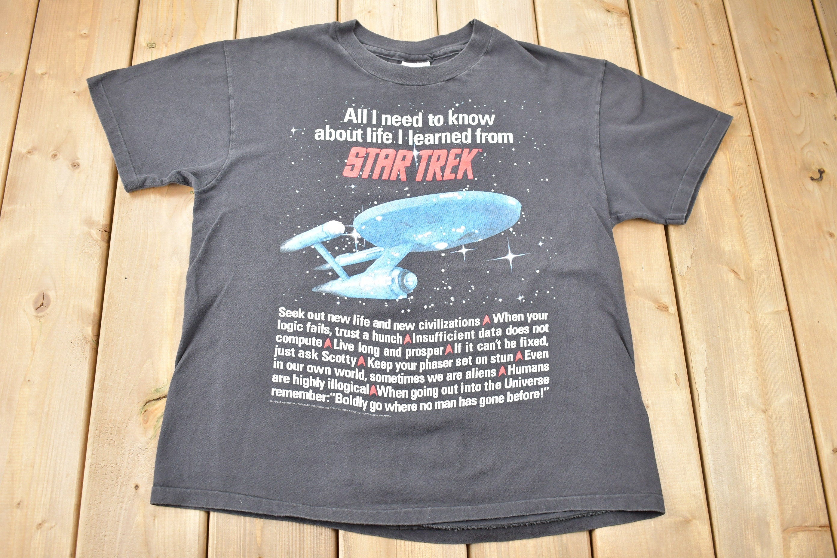 Vintage 1994 Star Trek USS Enterprise TV Promo T-shirt