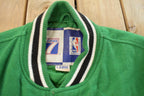 Vintage 1990s Boston Celtics NBA Basketball Embroidered Wool Varsity Jacket Men's Large