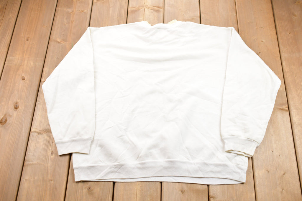 Vintage 1990s Simply Basic Double Collar Bird Graphic Crewneck Sweatshirt
