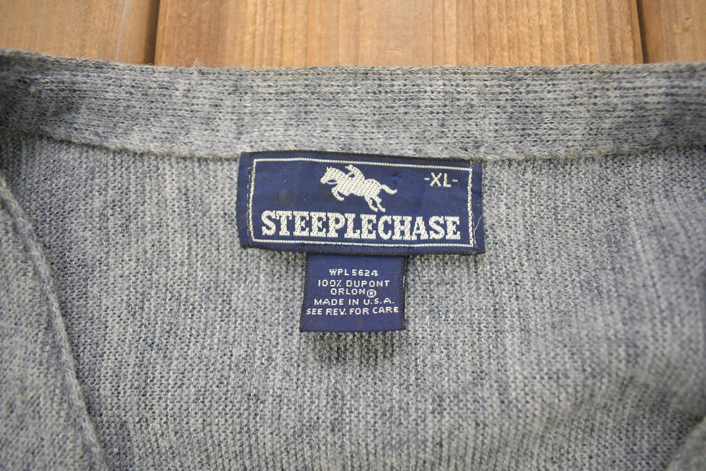 Vintage 1980s Steeple Chase 100% Dupont Orlon Knitted Cardigan Sweater