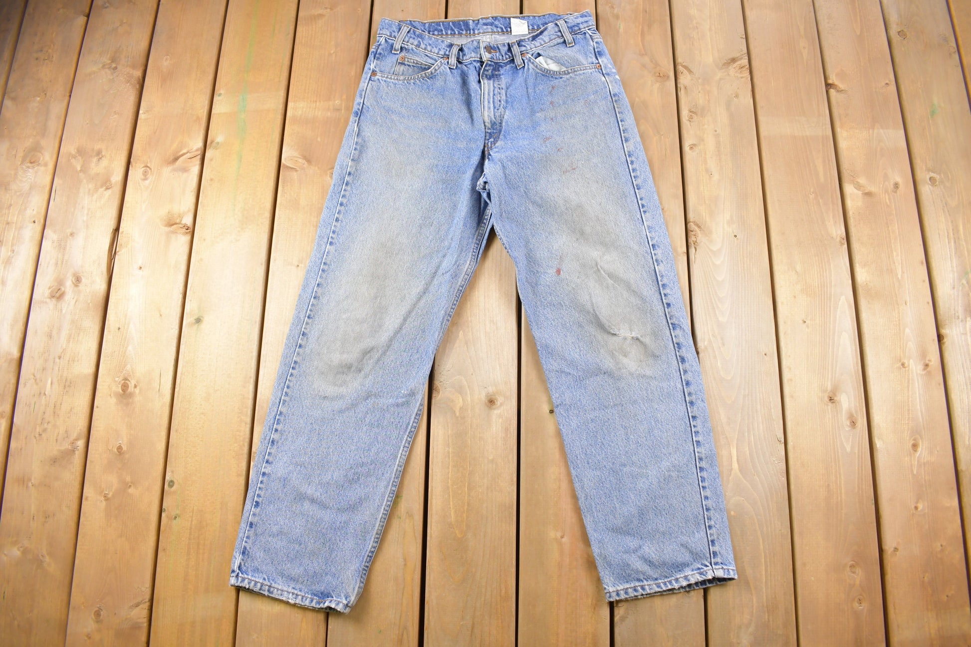 Vintage 1980s Levi's 550 Orange Tab Denim Jeans Size 32 x 29