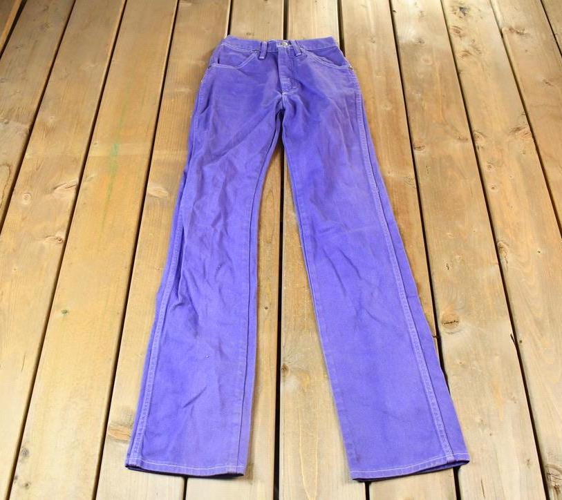 Vintage 2000s Wrangler for Women Purple Denim Jeans Size 0 x 34