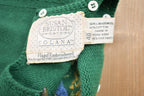 Vintage 1987s Floral Knit Crewneck Sweatshirt /