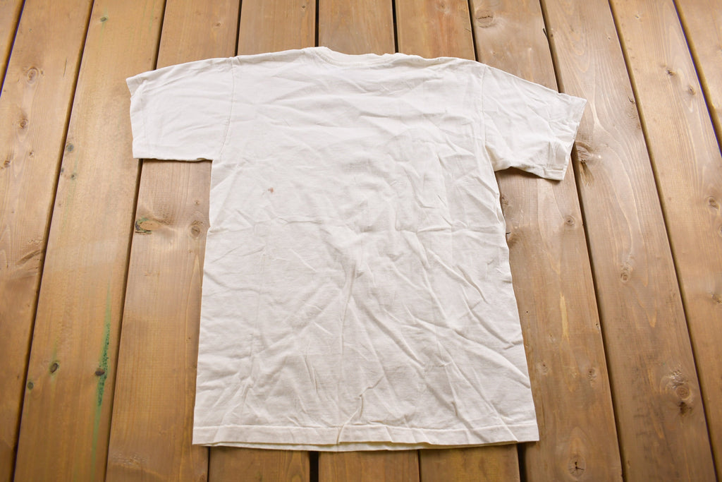 Vintage 1990s Floral Neck Graphic T Shirt