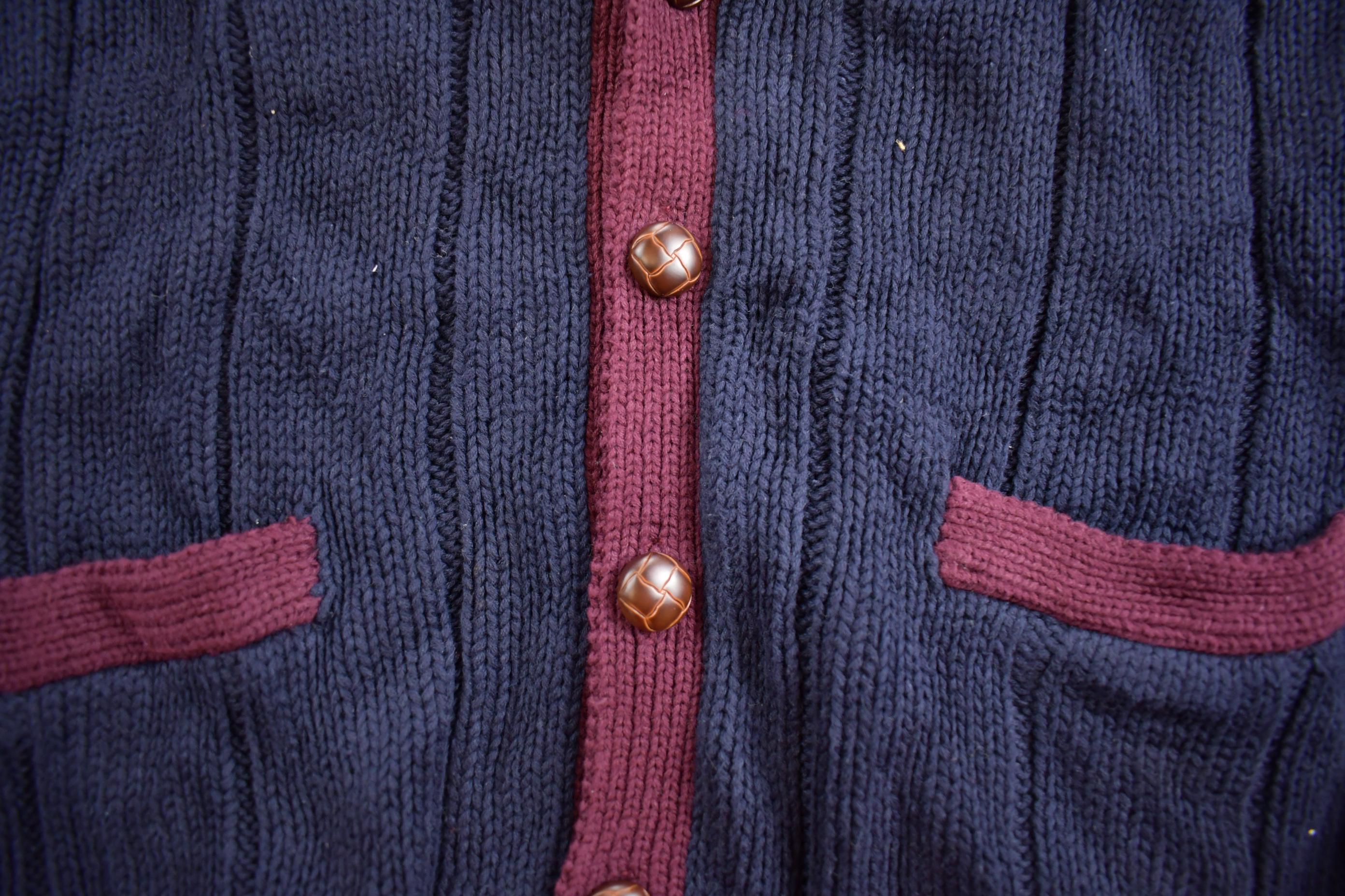 Vintage 1980s Jos. A. Bank Knitted Cardigan Sweater
