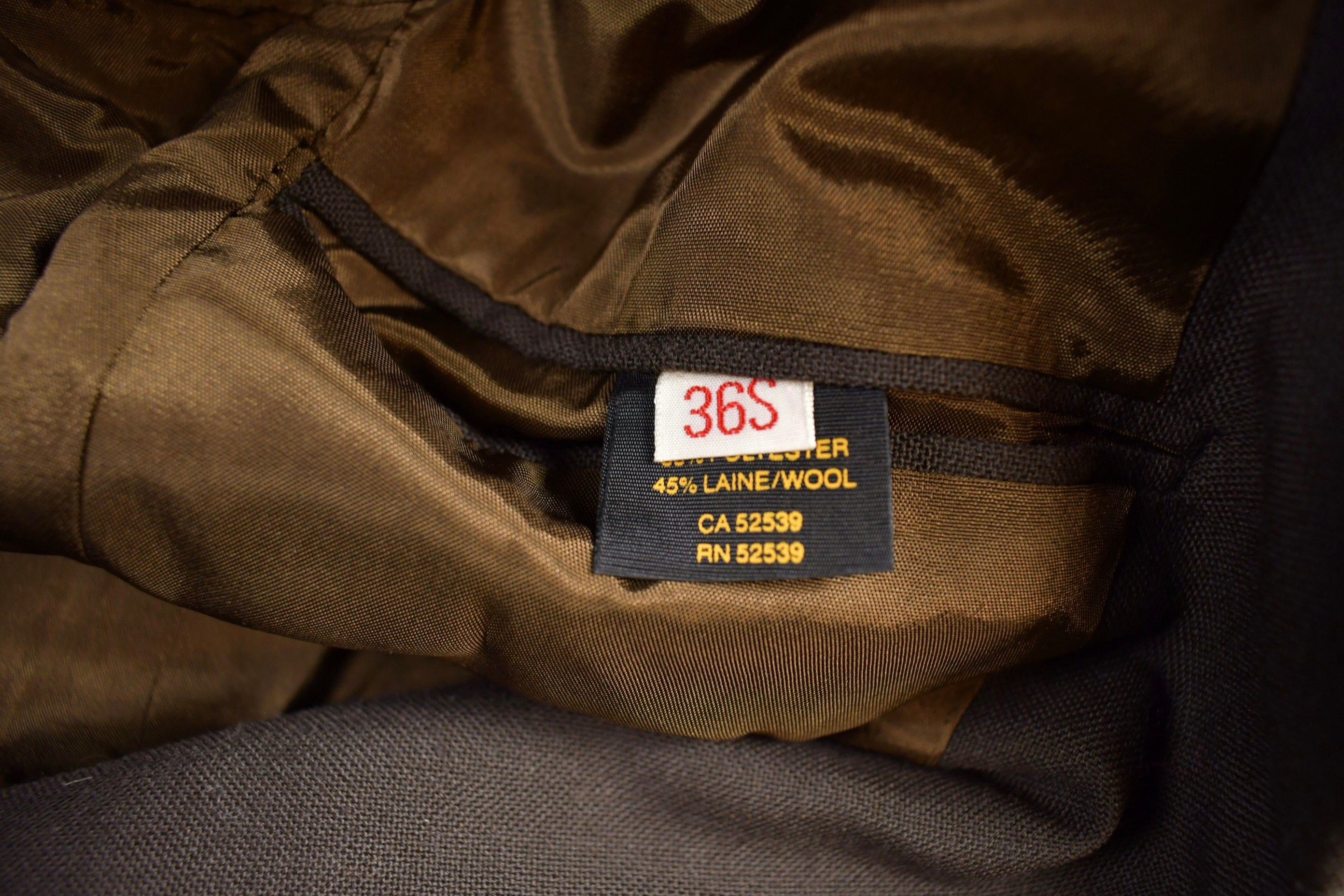 Vintage 1980s Caldwell Brown Two Button Blazer Jacket