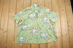 Vintage 1990s Bon Worth Hawaiian Floral Button Up Shirt