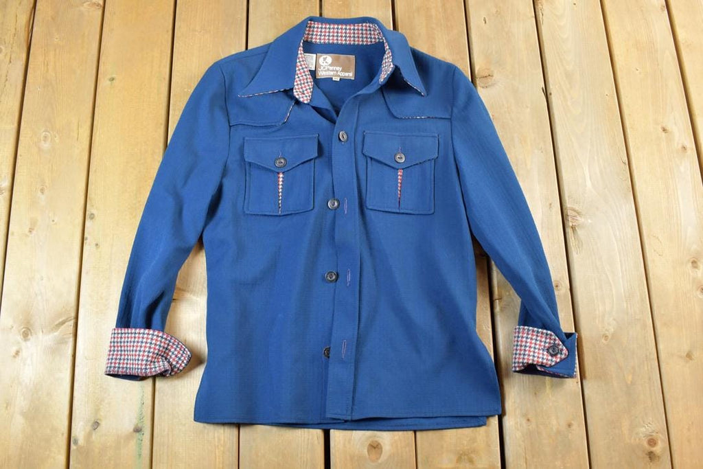 Vintage 1980s JC Penny Western Apparel Light Button Up Jacket