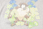 Vintage 1990s Looney Tunes Taz In The Flowers Warner Bros T-Shirt Men's XL / Destination Shirt / 90s Single Stitch Graphic Tee / Made in USA