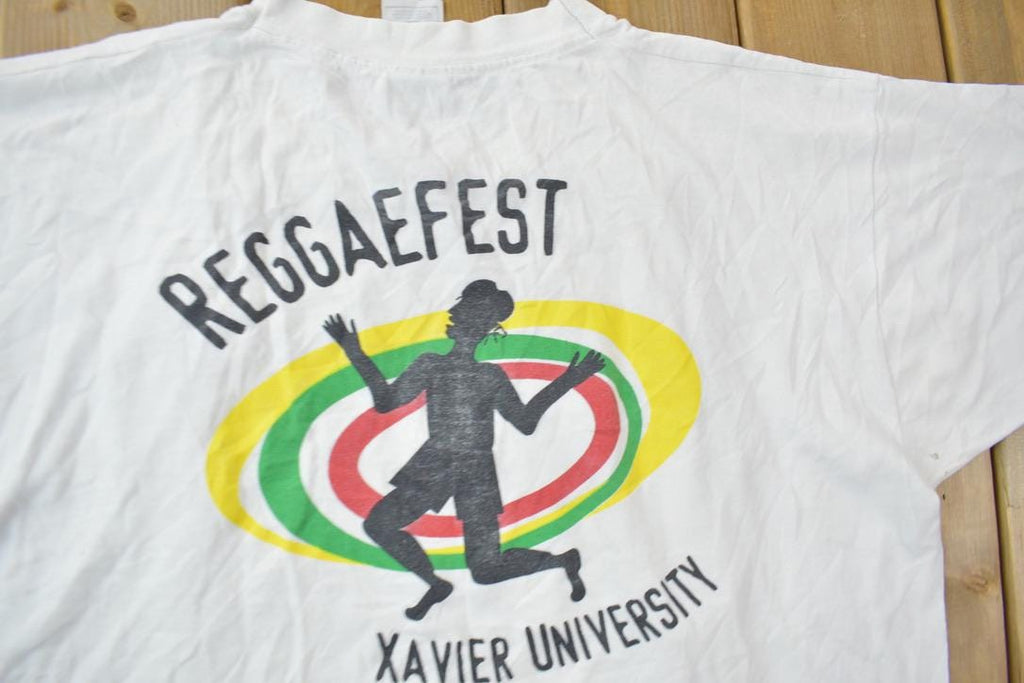 Vintage 1998 Reggaefest Xavier University Graphic T-Shirt