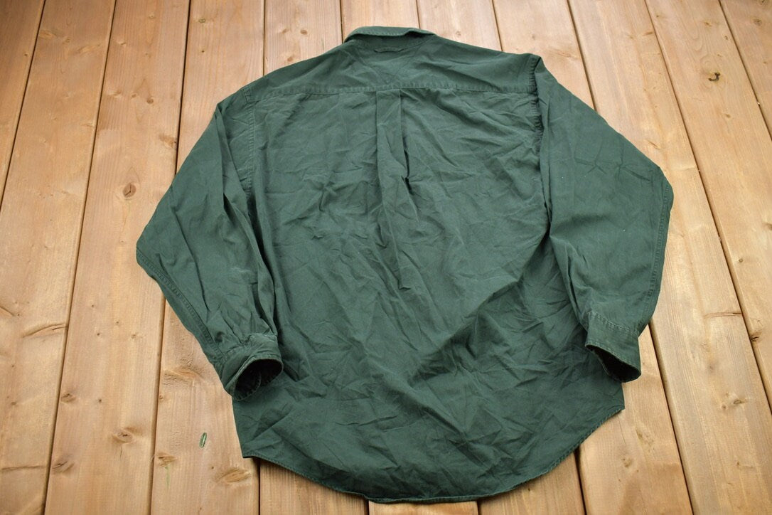 Vintage 1990s Tommy Hilfiger Blank Button Up Shirt  1990s Button Up  Vintage Flannel  Basic Button Up  Vintage Tommy Hilfiger