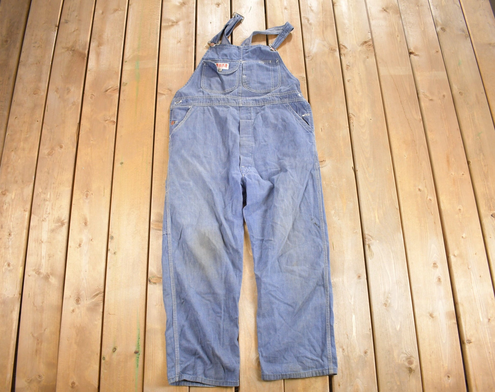 Vintage 1970s Big B Brotherhood Denim Overalls Size M