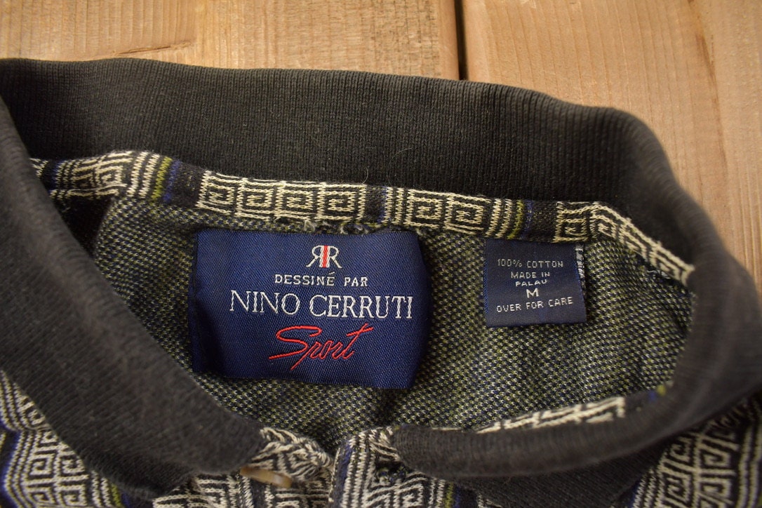 Vintage 1990s Nino Cerruti Abstract Long Sleeve Shirt