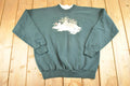 Vintage 1990s Cute Snow Bunny Double Collar Souvenir Crewneck Sweatshirt Women's XL