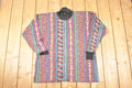 Vintage 1990s Abstract Print AOP Crewneck Sweatshirt Women's XL /