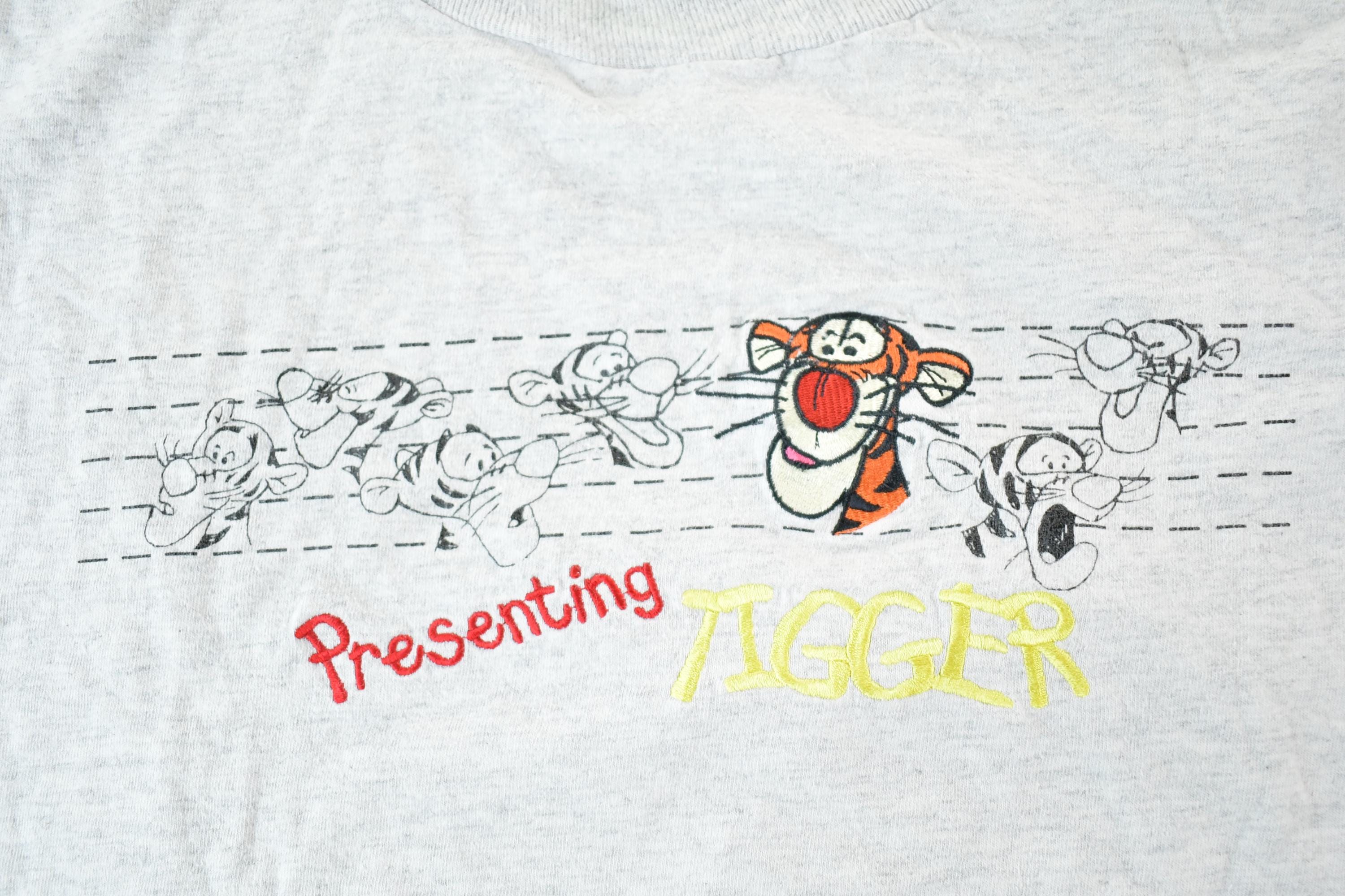 Vintage 1990s Presenting Tigger Disney Cartoon Promo T-Shirt Mens L