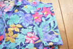 Vintage 1990sMs. Caribou Floral Hawaiian Button Up Shirt / All Over Pattern / Single Stitch/ Casual Shirt / Formal Shirt