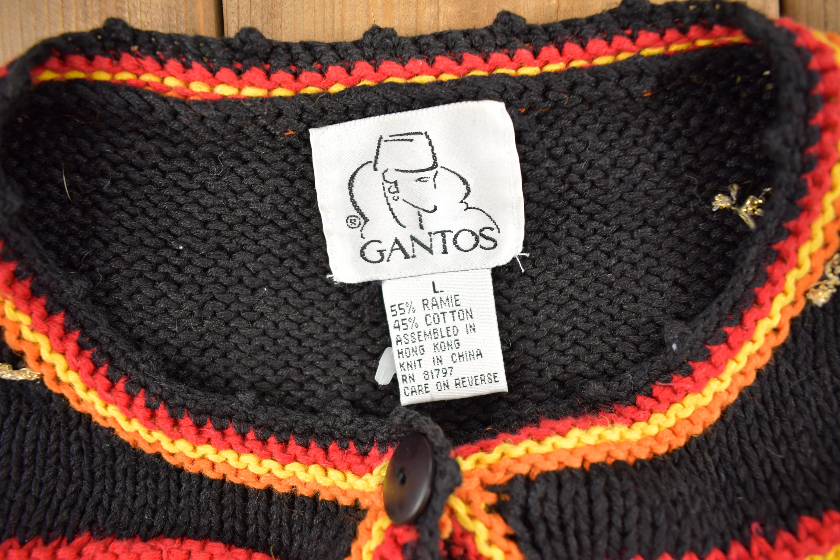 Vintage 1990s Gantos Button Up Knit Sweater