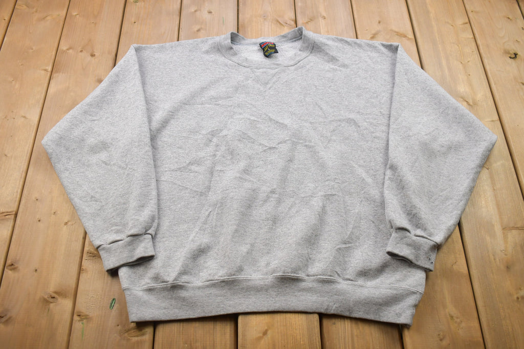 Vintage 1990s Soffe Blank Grey Crewneck Sweatshirt
