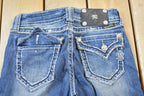 Vintage Y2K Miss Me Bedazzled Low Rise Jeans Size 26x32