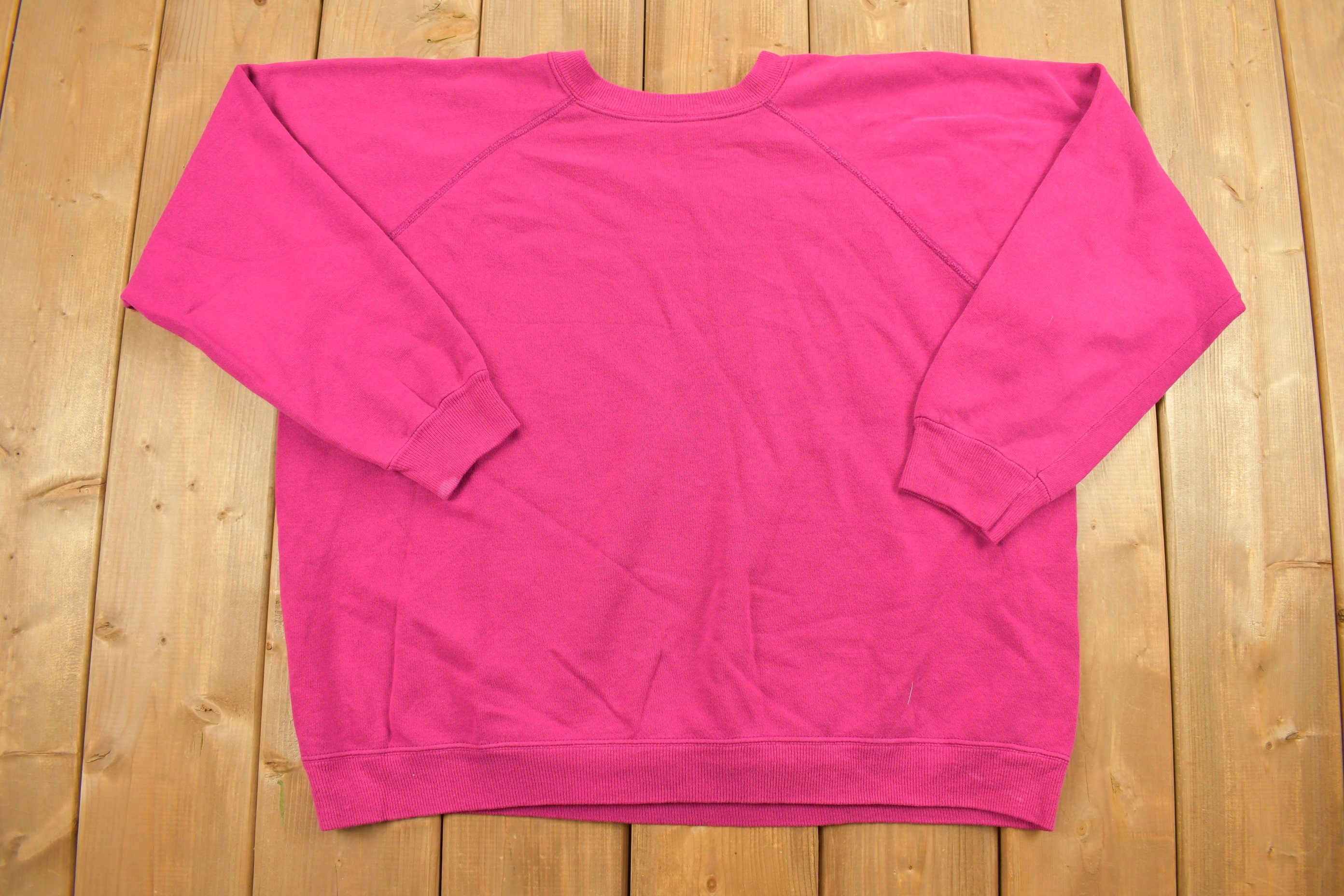 Vintage 1990s Pink Blank Hanes Herway Crewneck Sweatshirt