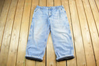 Vintage 1990s Carhartt Distressed Lined Denim Work Jeans Men's 39 x 28