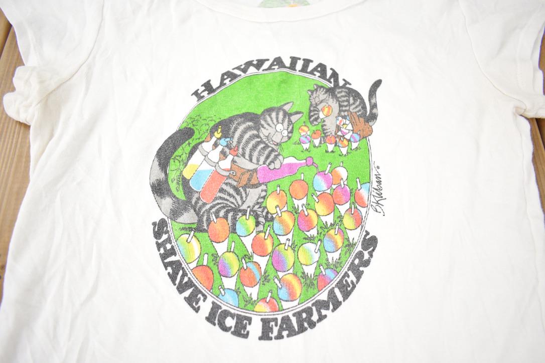 Vintage 1990s Hawaiian Shave Ice Farmers Souvenir Travel T-Shirt