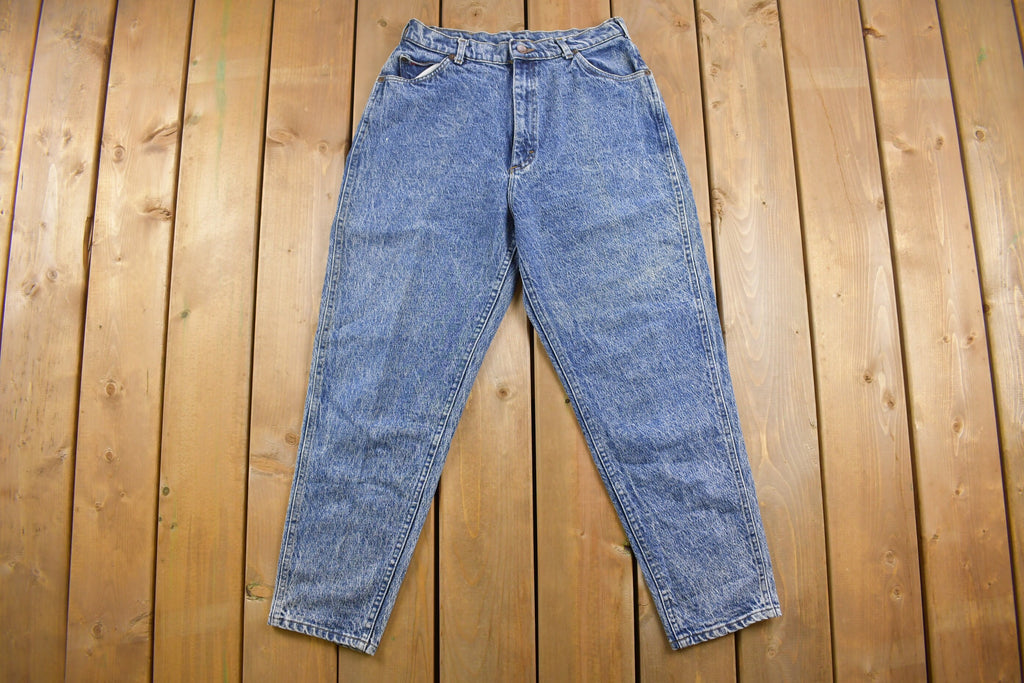 Vintage 1990s Lee Acid Wash Blue Denim Jeans Size 27 x 26