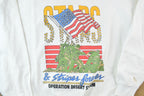 Vintage 1990 Flag Desert Storm Stars And Stripes Crewneck Sweatshirt