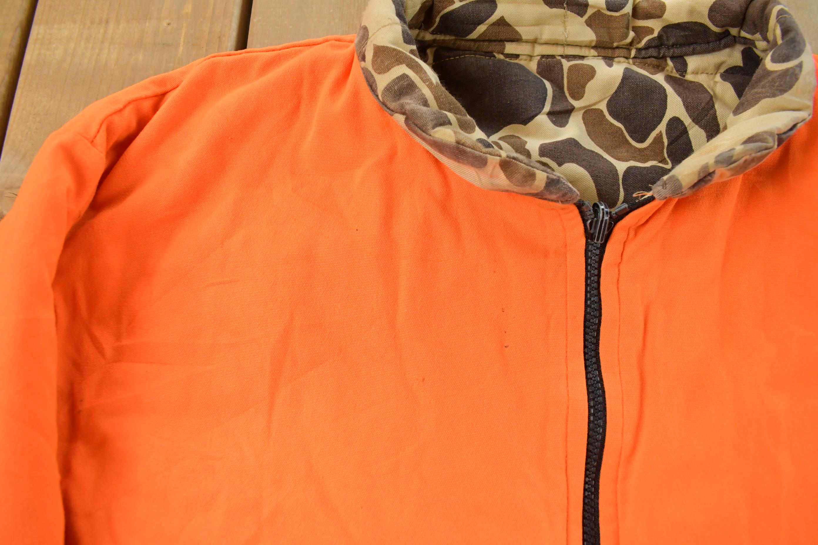 Vintage 1980s Walls Reversible Hi Vis Duck Camo Puffer Jacket Men's XL