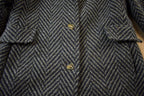 Vintage 1970s Arlette 100% Wool Button Up Over Coat Made In USA