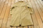 Vintage 1980s Plaid Lined Trench Coat Men's 40R /
